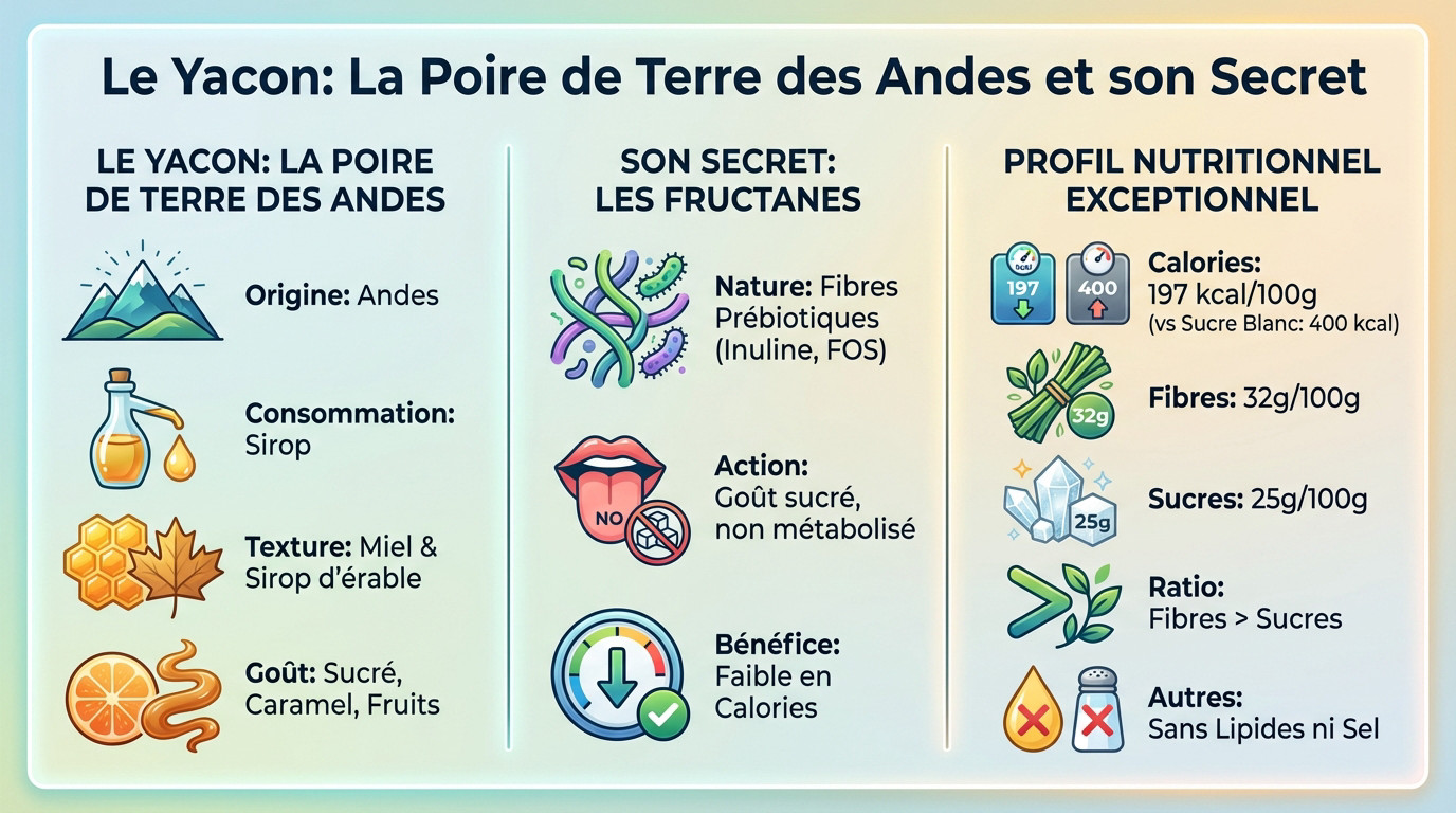 Racines de yacon ou poire de terre des Andes et sirop naturel